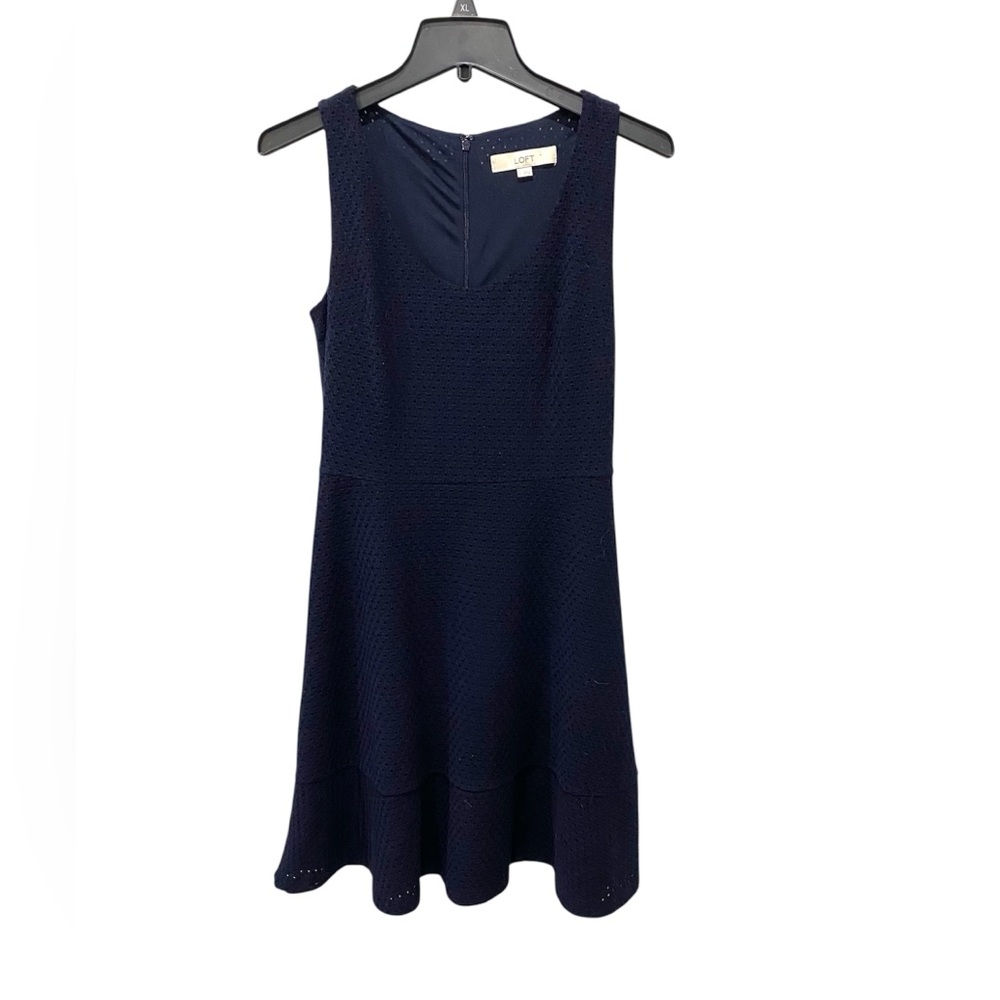 LOFT Woman’s Navy Fit & Flare Mini Dress Sz 2